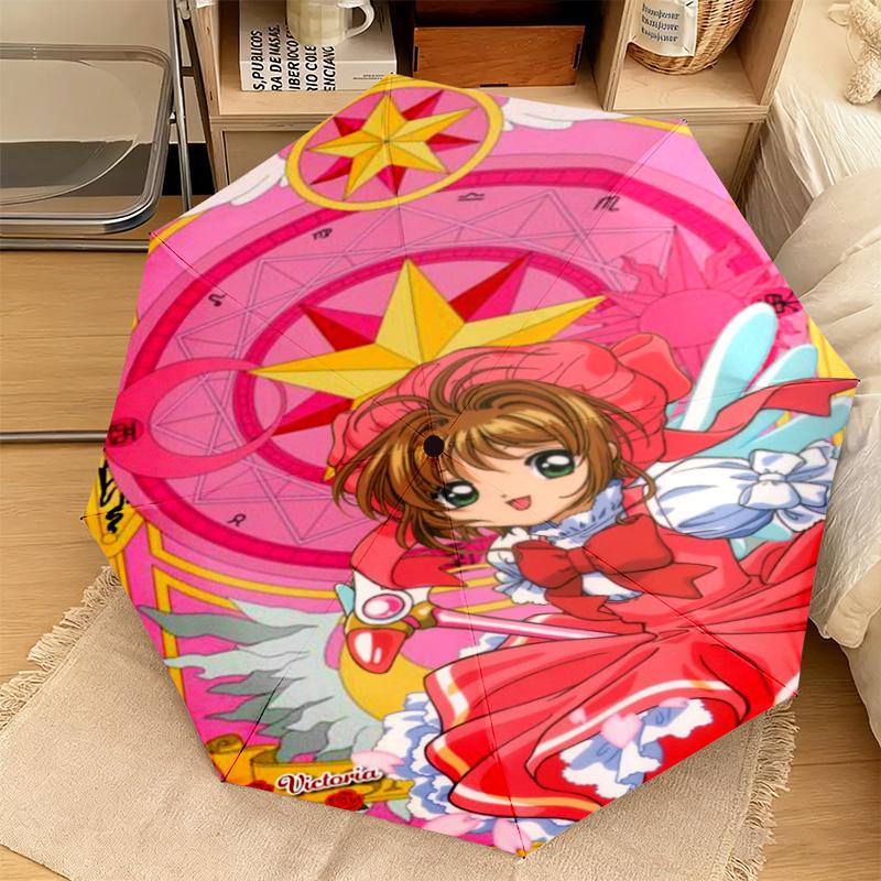 1PC Cardcaptor Sakura Characters Automatic Umbrella - Suitable Travel Outdoor Portable Umbrella Birthday Gift Daily Essentials