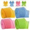 4 Rolls Colored Ribbon 5m Burlap Wired Ribbons Color-Fast Craft Ribbon Accessories