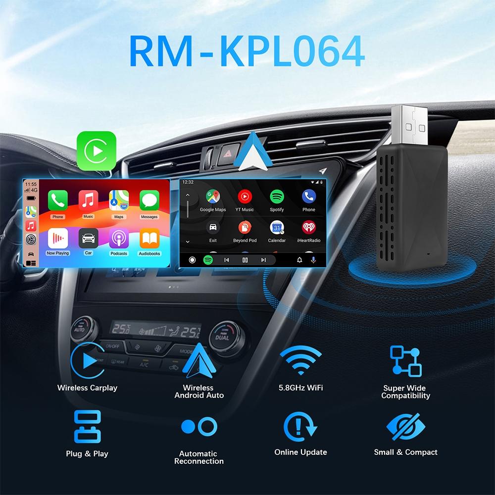 Wireless Carplay Adapter Android Auto Wireless Smart Dongle 2in1 For Land Rove RANGE ROVER DISCOVERY DEFENDER 130 110 90