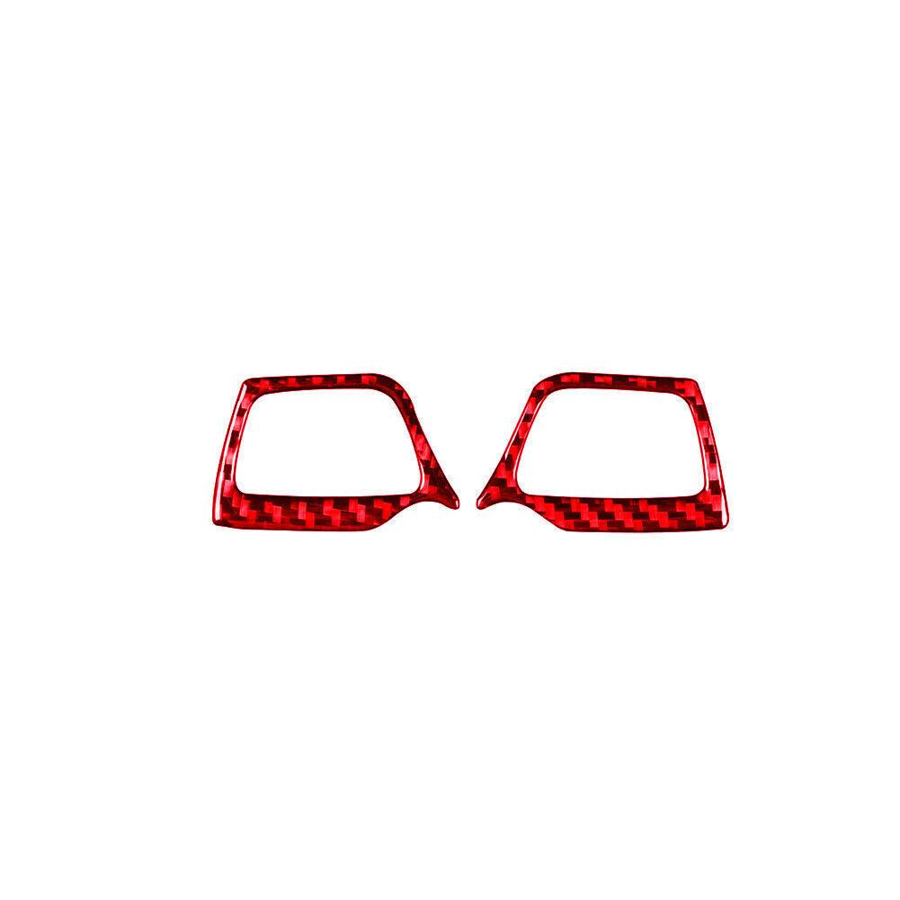 2Pcs Red Carbon Fiber Steering Wheel Button Cover Trim For Lexus GS350/450h/460