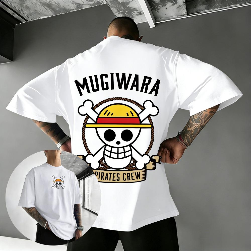 Plus Size One Piece Anime Printed Men and Women Tshirt Casual Summer Parent Child Top Fashion Y2K Street Wear Harajuku Style