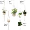 Indoor Hooks Macrame Hanging Basket Flower Pot Holder Garden Hanging Rope Plant Hanger