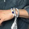 S SY [natural] santorini lapis & pearl bracelet