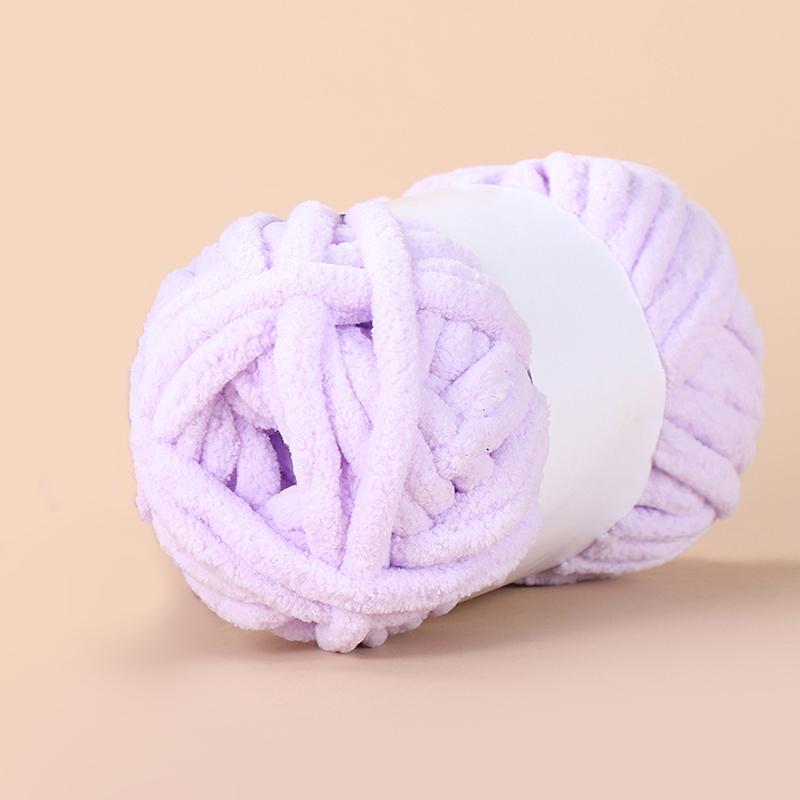 50g/ball Ice Strip Thread Yarn Colorful Coarse Wool Thread Chenille Thick Yarn for Hand Knitting DIY Crochet Scarf Hat Bib