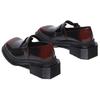 Dr. Martens Leather Fashionable Elegant Chunky Heel Mary Jane Shoes 1.5cm Women Shoes Black Red 32077770