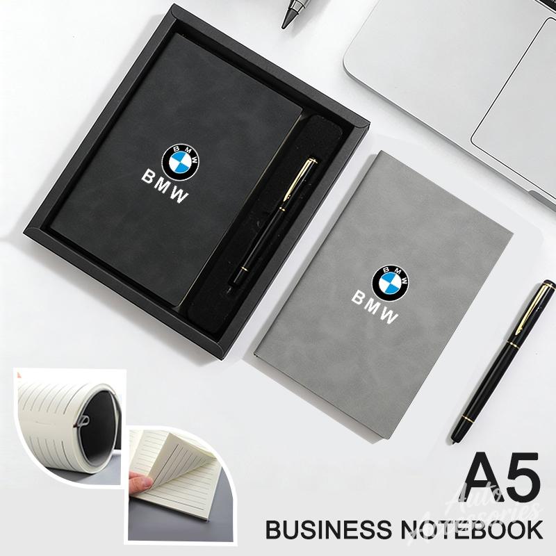 A5 Business Notebook Signature Pen Gift Set Hardcover Journal For BMW X1 X2 X3 X5 X6 X7 G20 G32 G11 G12 F40 F30 F20 F34 Sticker DZ0