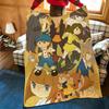 Игровое одеяло P-Professor L-Layton, Фланелевое, Уютный Принт, Портативное, Прочное, Машинная Стирка, Милое, Крутое