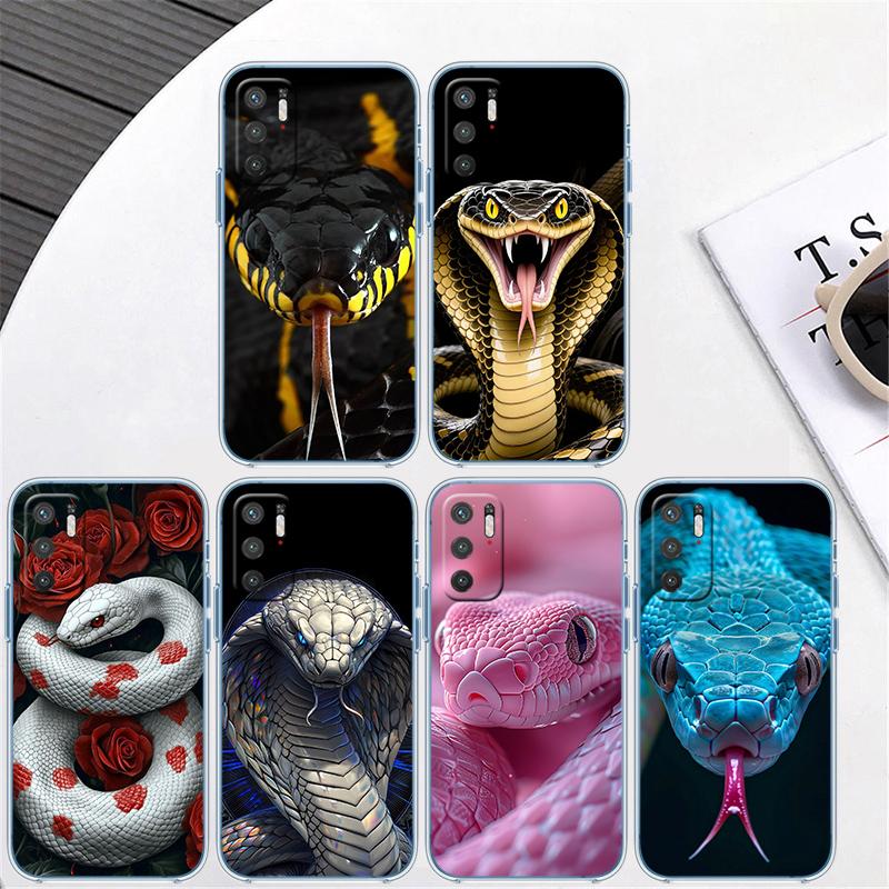 BH15 Cobra Snake Transparent Phone Case for Motorola Moto G40 G04 G05 One Ace Action Fusion + Plus Hyper Macro Vision Zoom