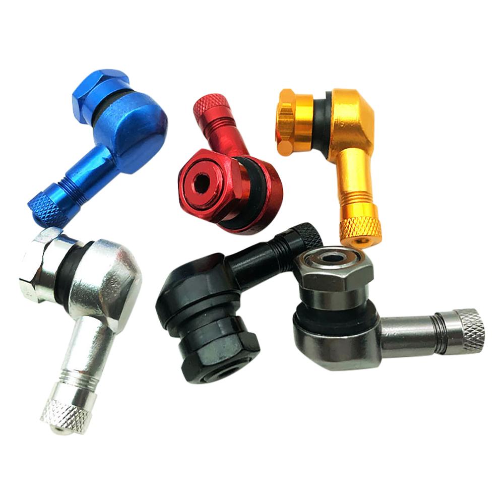 2PCS 90 Degree Angle Motorcycle Rim Tire Wheels Spare Parts Valve Elbow Motorbike Wheel Tire Tubeless Valve Stems Rim Wheel Part