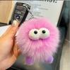 Natural Fox Fur Key Ring for Women Luxury Bag Car Keychain Cute Gift Fluffy Plush Dolls