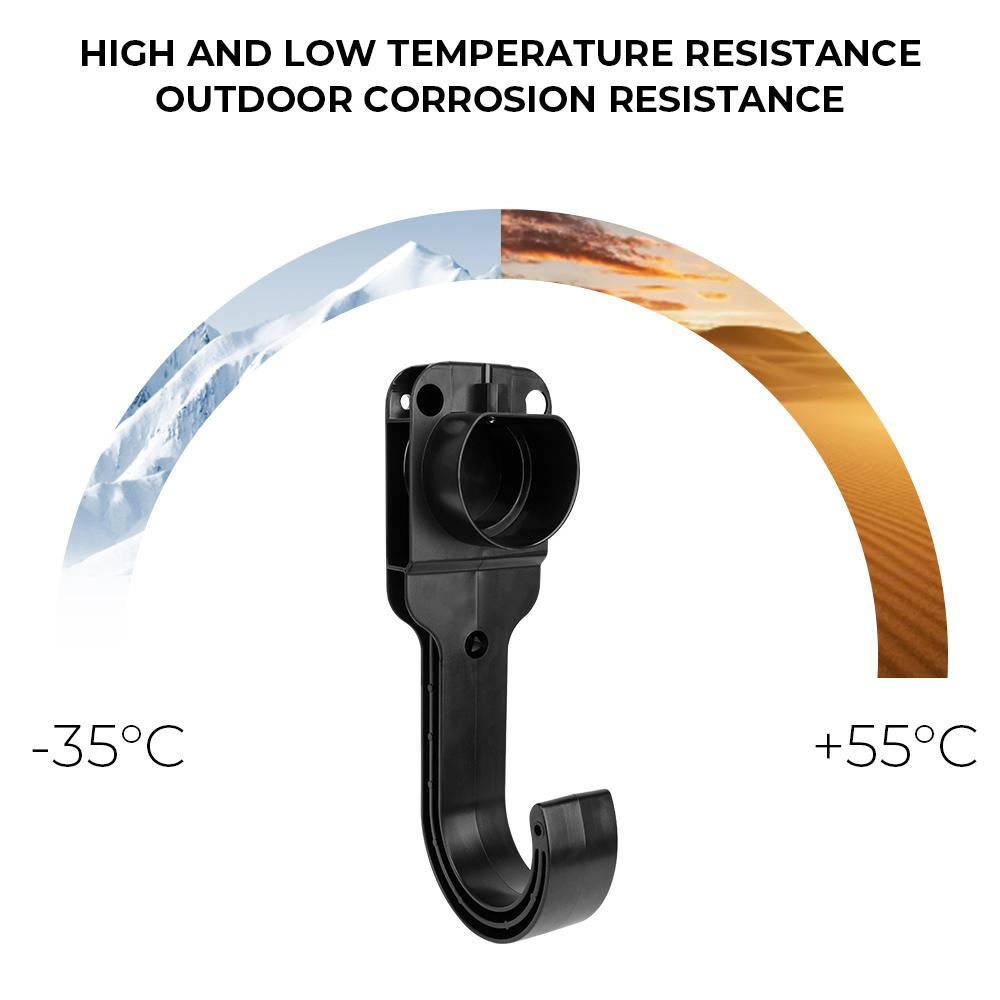 Для зарядки электромобиля Держатель кабеля зарядного устройства EV Настенный кронштейн Гнездо головки пистолета Автоаксессуары Для разъема Тип 2 Вилка ЕС Универсальный