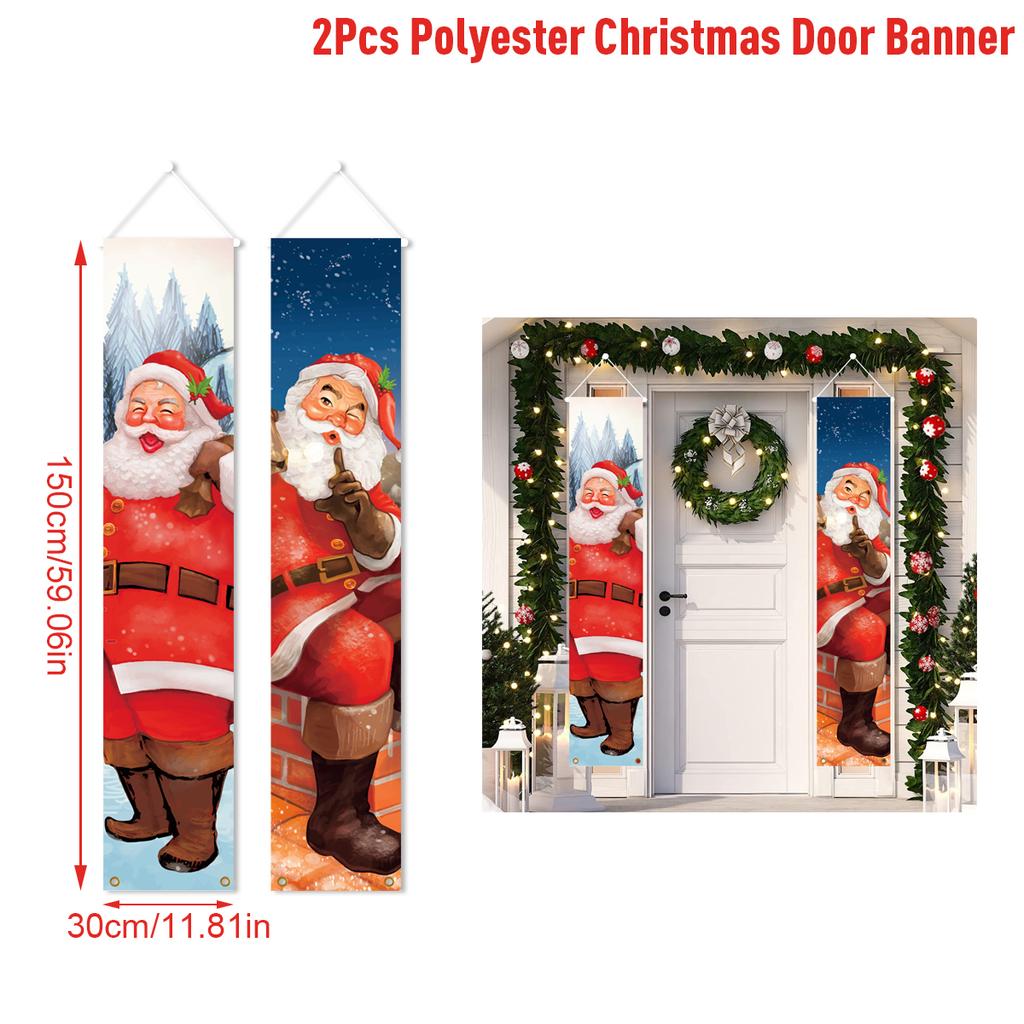 Christmas Snowman Door Curtain Banner Merry Christmas Decorations For Home 2025 Navidad Kerst Natal Noel Xmas Decor New Year