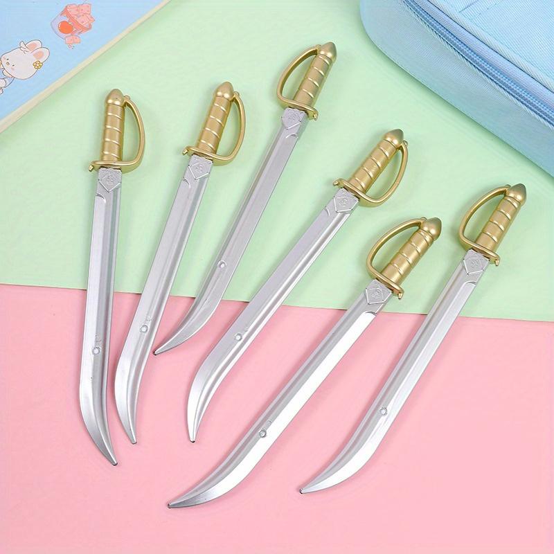 10 шт. креативная длинная ручка в форме ножа, нейтральная ручка, подарочная ручка для школы, горячая распродажа, нейтральная ручка, нейтральная ручка, канцелярский магазин, ручка для оружия