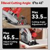 ONEVAN 7Inch 185mm Brushless Electric Circular Saws Cordless Adjustable Woodworking Cutting Power Tool For Makita 18V Battery