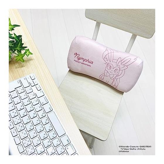 MORIPiLO Memory Foam Cushion Lumbar Pillow Pokemon Nymphia (Mini Relax Pillow) Skin-friendly Fluffy Goods Stuffed Toy Nap Pillow Pink 15x31x8cm