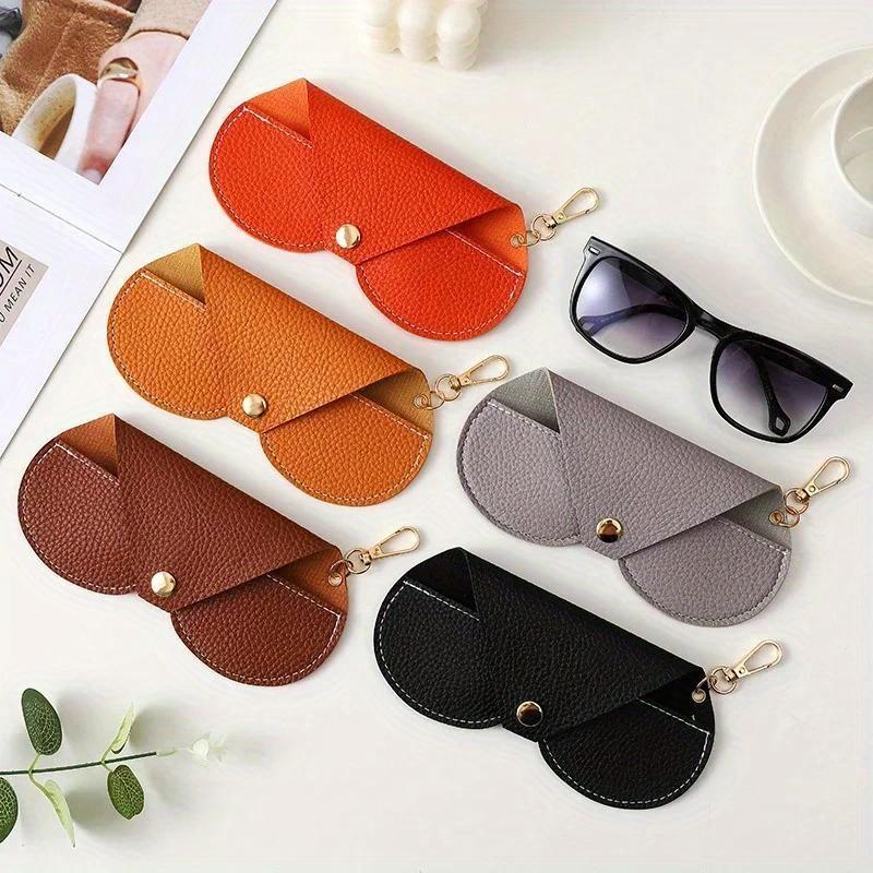 Sunglasses Box High Appearance Level Leather Bag Chain Portable Travel Sunglasses Glasses Universal Storage Bag