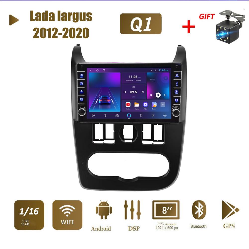 icreative Android 2 Din автомобильный радиоприемник мультимедийный видеоплеер для Lada largus 2012-2020 с кнопкой GPS-навигация аудио 1 + 16 ГБ