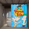 Классическая анимация П-Финес и Ф-Ферб Белая шторка для душа, Декоративная шторка для душа для ванной комнаты, Водонепроницаемая шторка для душа