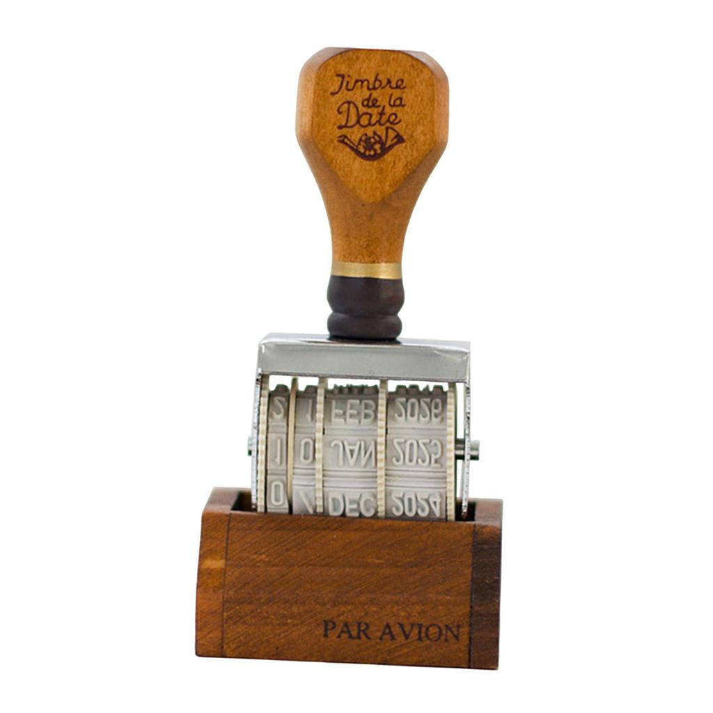 Roller Date Stamp Adjustable Day Month Year Stamp Rolling Wheel Stamp for Journal DIY Craft Album Card Making Decoration