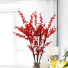 Simulation Plant North American Holly Fruit Christmas Fruit Foam Red Berry Acacia Bean Dried Branch Fa Cai Fruit Chinese Decorative Flower