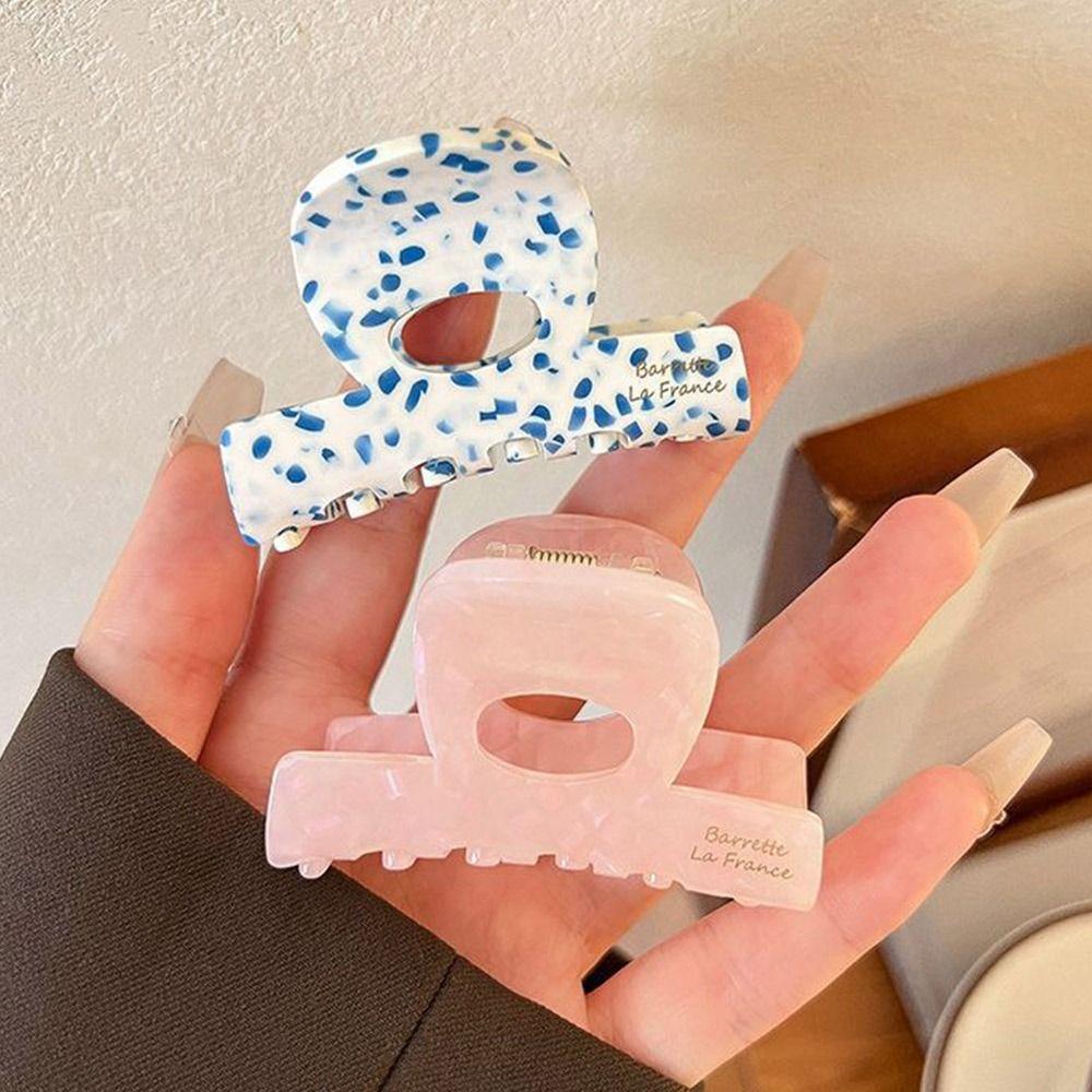 Small Hair Claw Clip French Ponytail Holder Vintage Shark Clip  for Women