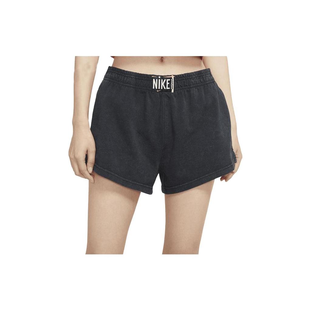 Nike Шорты женские с высокой талией и логотипом, черные CZ9858-010