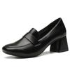 Туфли в стиле ретро с квадратным носком, женские туфли-лодочки из искусственной кожи, однотонные туфли на высоком толстом каблуке, женские офисные платья Tacone Mujer Mary Janes 2024