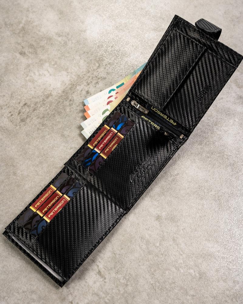 Men's carbon set with wallet and keychain - Peterson