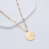 Нержавеющая сталь титановая сталь простые женские серебряные золотые звезды луна солнце круглая монета ключица модное легкое роскошное ожерелье
