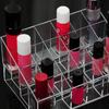 Clear Acrylic 24 Grid Makeup Organizer Storage Box Lipstick Nail Polish Display Stand Holder Cosmetic Jewelry Organizer Box Case