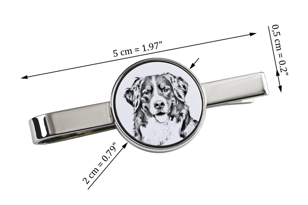 Bernese Mountain Dog, Berner Sennenhund - tie clip with a dog, personalized tie clip, a unique gift for a man from the Art-Dog brand