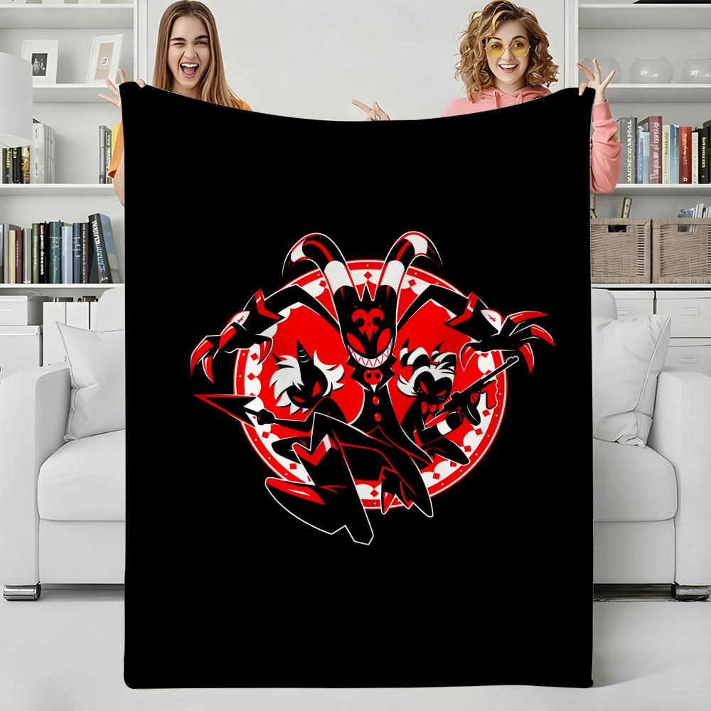 Animation H-Helluva Bosss Throw Flannel Blanket Perfect for Sofa Office Bed Travel Sleep Read Relax Camping four season use