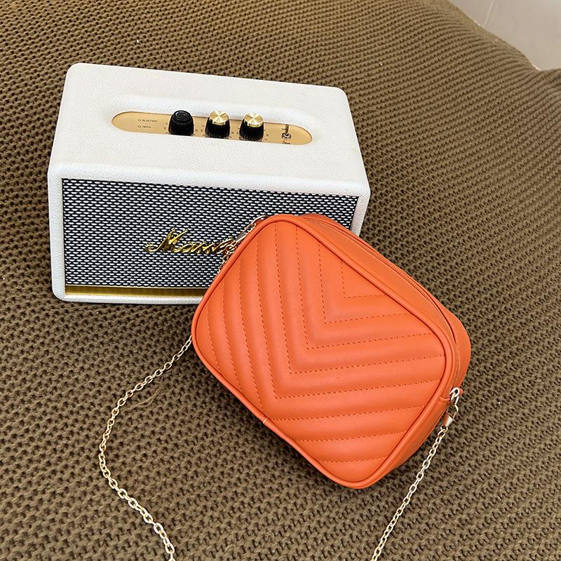 Сумка из ромбовидной вышивальной нити, женская новая ретро женская сумка, сумка-мессенджер на цепочке, модная и простая маленькая квадратная сумка