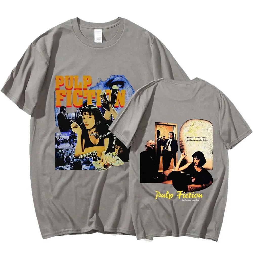 90s Vintage Movie Quentin Tarantino Pulp Fiction Mia Wallace T Shirt Unisex Wounisex Casual Cotton Tshirt Gothic Tshirts Streetwear