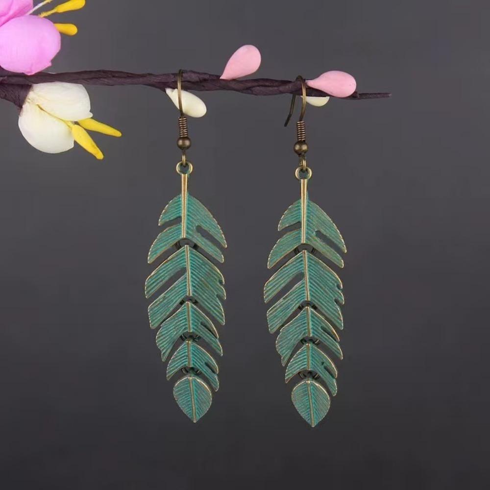 Vintage Hong Kong Style Boho Earrings Retro Metal Ethnic Earrings Dangle Earrings Daily Jewelry