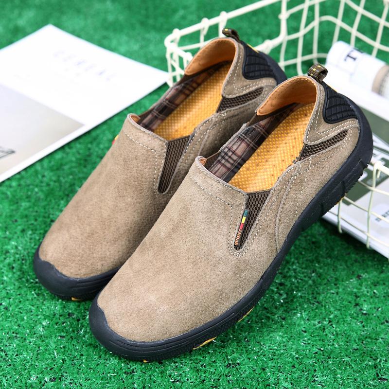 Мужская походная обувь из натуральной кожи, повседневная походная обувь для прогулок на открытом воздухе