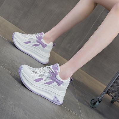 Маленький человек толстая подошва увеличивающая рост обувь Форреста Гампа женская 2025 новая маленькая белая обувь повседневная модная универсальная дышащая спортивная женская обувь