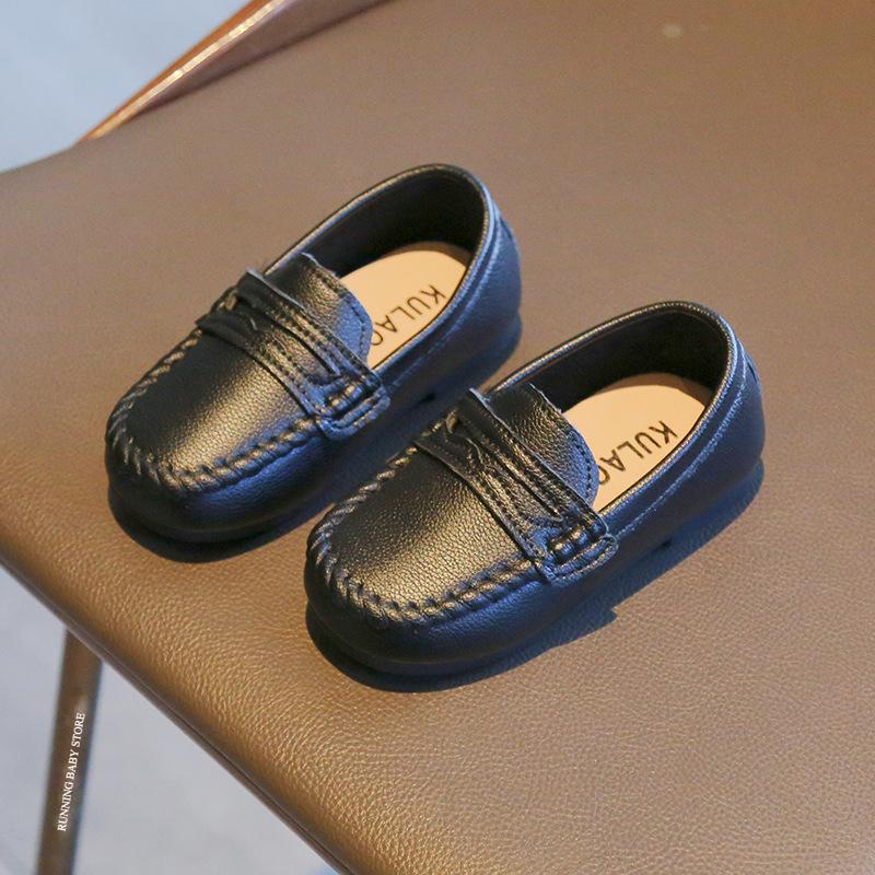 Elegant Boys Loafers Soft Moccasins Spring Autumn Kids Faux Leather Shoes Boy Slip on Flats New Lightweight Driving Shoes I03156
