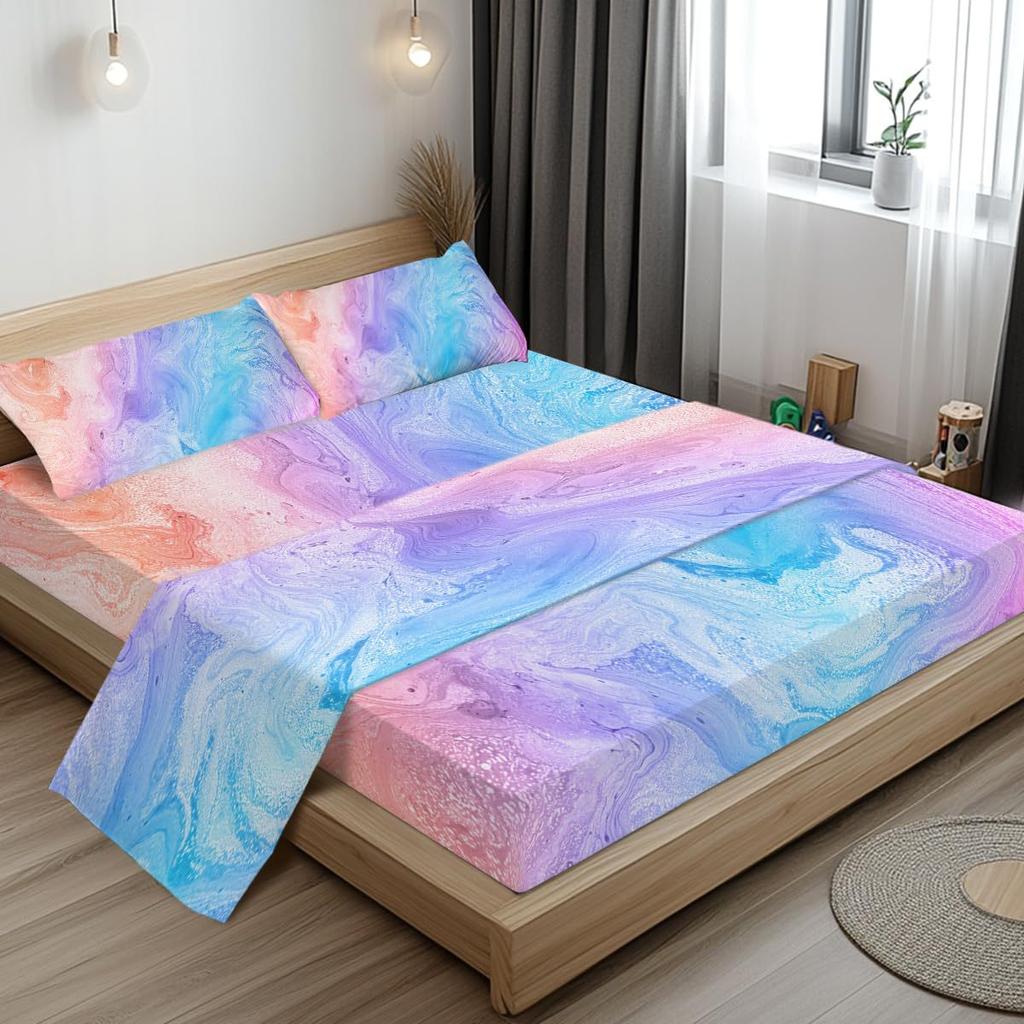 Богемный розовый узор Простыня Набор из четырех предметов Постельное белье Спальня Общежитие Постельная принадлежность Декор