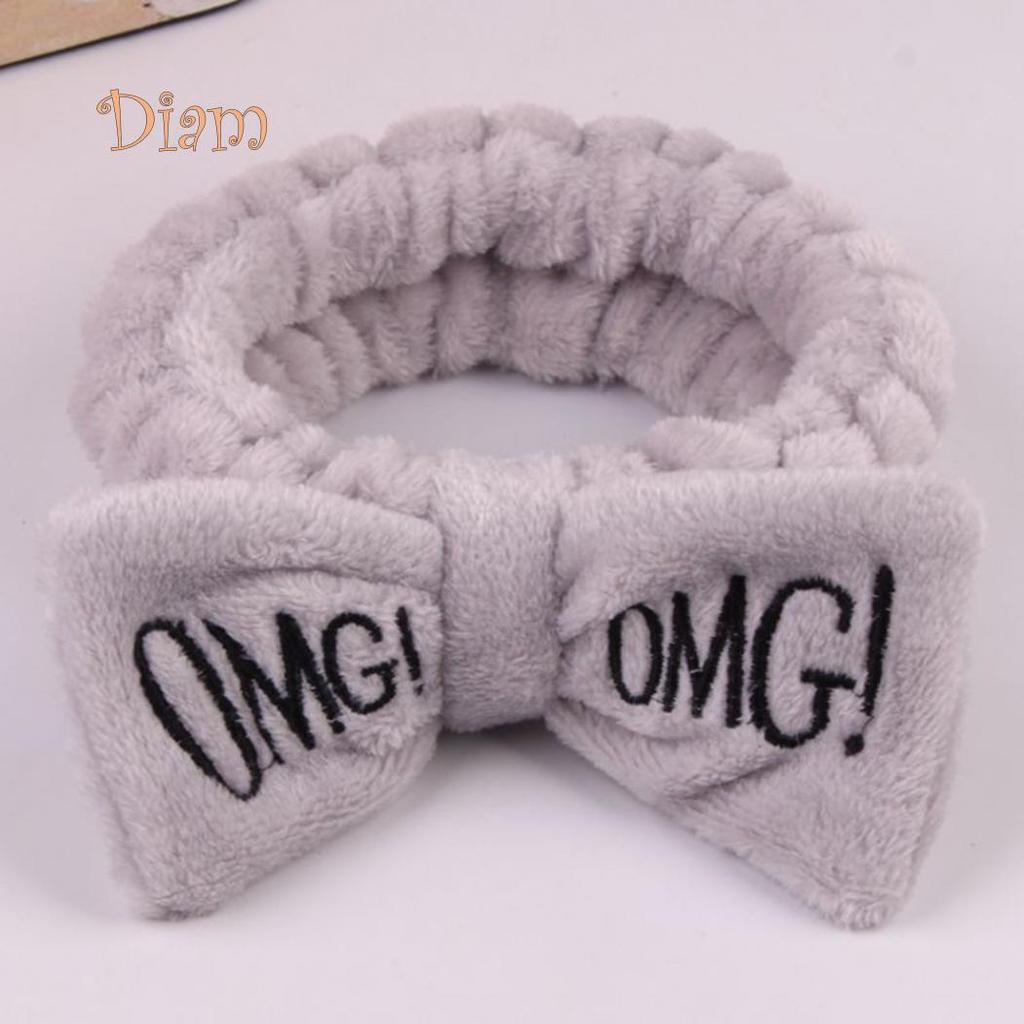 Tenfyer милые женские буквы с бантом, плюшевая повязка на голову, мытье лица, резинка для волос, эластичный головной убор