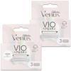 [Bulk Purchase] Gillette VIO Hair & Skin Women's Razor with 3 Replacement Blades X2 (6 Replacement Blades)
