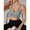 Women's Sports Bra - Medium Support Cross Back Design, Non Removable Thick Coaster, Breathable Medium Elasticity Solid Color Yoga Fitness