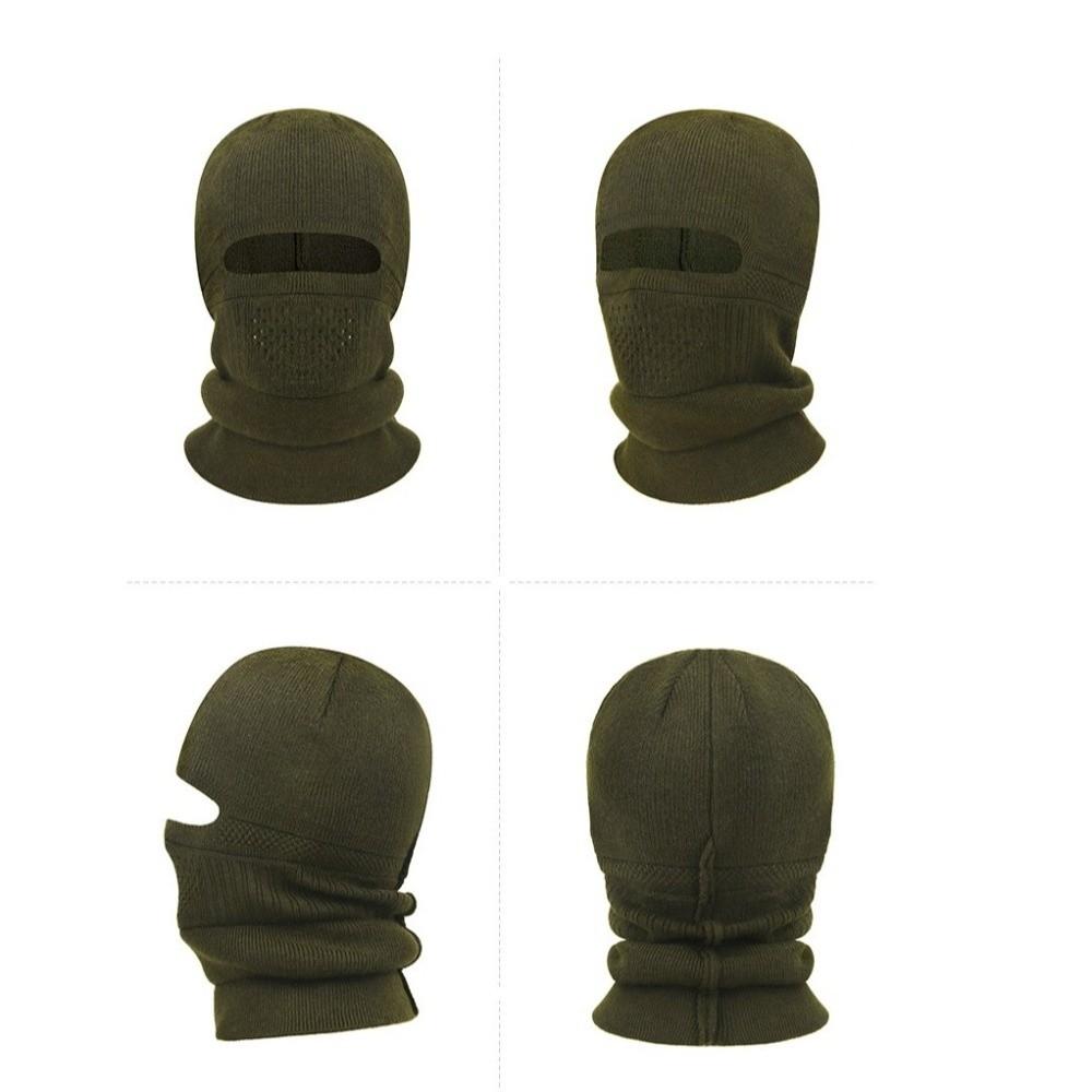 Ear Protection Knitted Balaclava Hat Thickened Winter Pullover Cap Simple Men Beanies Hat Male