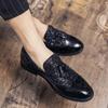 Fashion Fashion Gold British Style Pointed Tip Loafers Men's Tassel Comfortable Casual Shoes Shiny Leather Nightclub Party Wedding Shoes