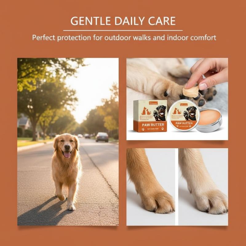 Pet Paw Balm Nourishing and Soothing Foot Pad Care for Dry Cracked Paw Pads Gentle Pet Supplies