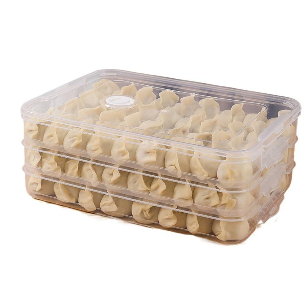 Transparent Dumpling Box Multi-Layer Food Freezer Storage Box Food Egg Frozen Box Refrigerator