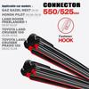 Бескаркасные щетки стеклоочистителя (22"+21") Крюк для Honda Pilot Land Rover Freelander 1 Toyota Land Cruiser 100 Prado 120