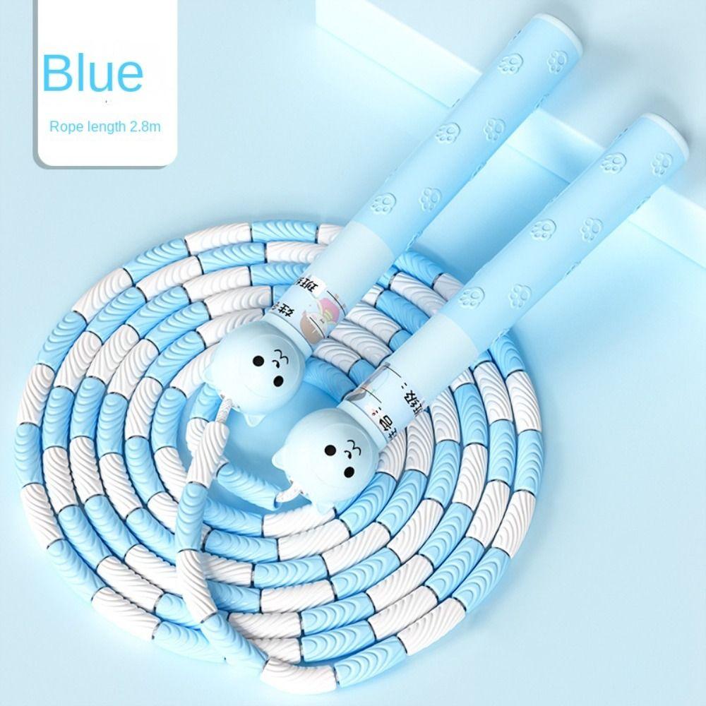 Anti-Skid Segmented Fitness Jump Rope 2.8m Sports Rope Soft Bead Skipping Rope  Children