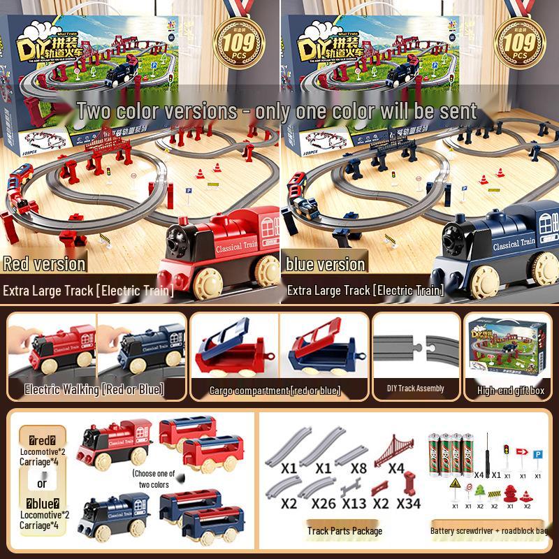 High-Speed Electric Train EMU Model with Track - Educational Children's Toy Gift