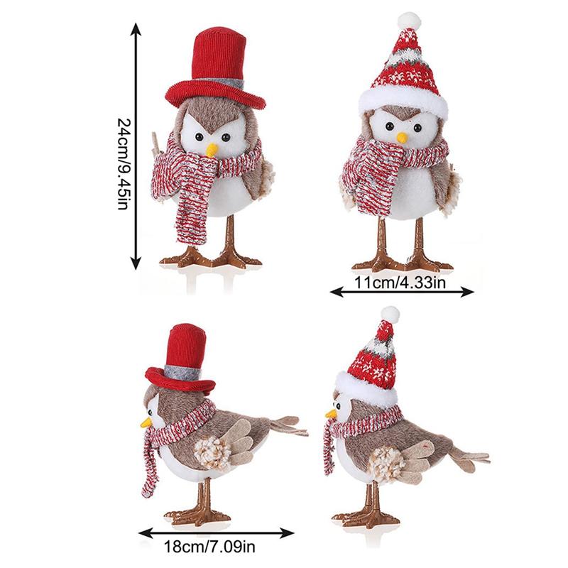 Светящиеся новинки Рождественские украшения Милые фигурки птиц Поделки Милый декор для дома в помещении/на открытом воздухе Поделки